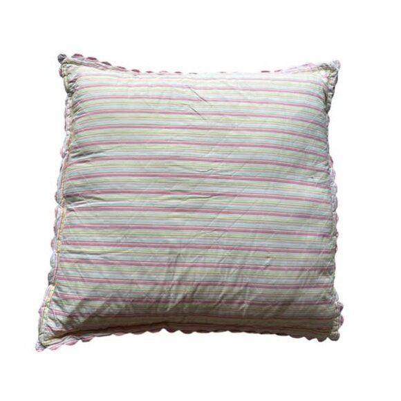 Large Toss Cushion 26"x26" Floral Stripes Countrycore Bedroom Living Room - Picture 3 of 8